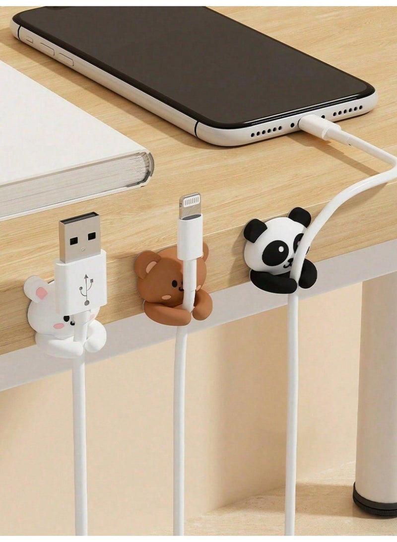 مشابك تنظيم الكابلات وحمل الأسلاك، 3 قطع ذاتية الالتصاق لإدارة الكابلات والأسلاك الكهربائية وكابلات USB، للاستخدام في السيارة والمكتب والمنزل والمكتب